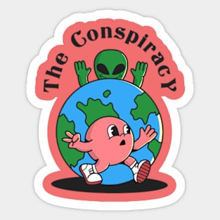 The Conspiracy, Alien Vintage Cartoon Sticker